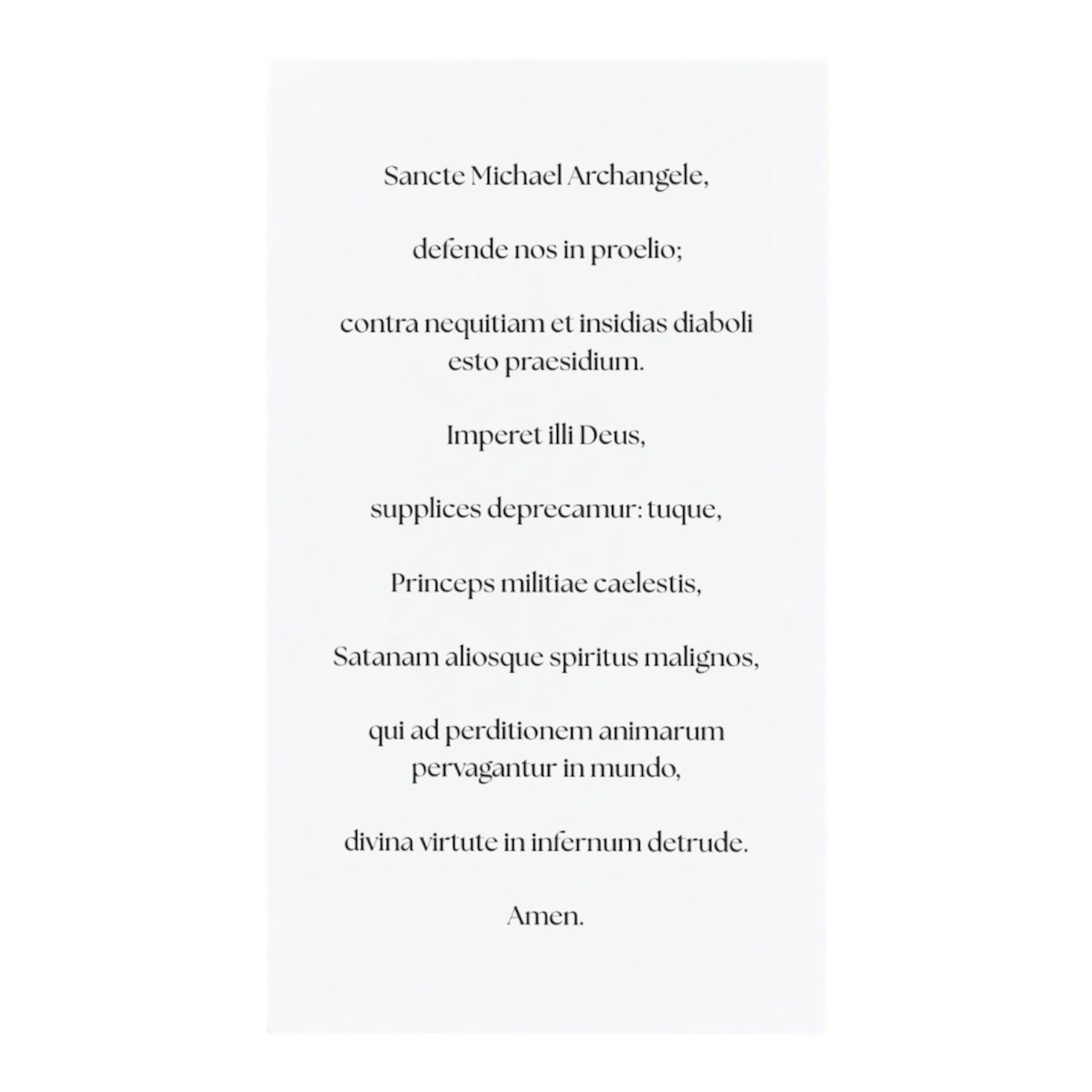 SANCTE MICHAEL ARCHANGELE